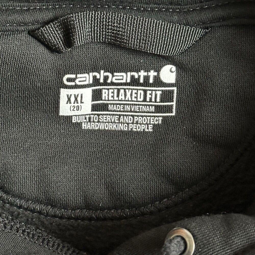 Carhartt Women's Midweight Logo Sleeve Graphic Sweatshirt Black Sz 2XL Oversized - Picture 8 of 10